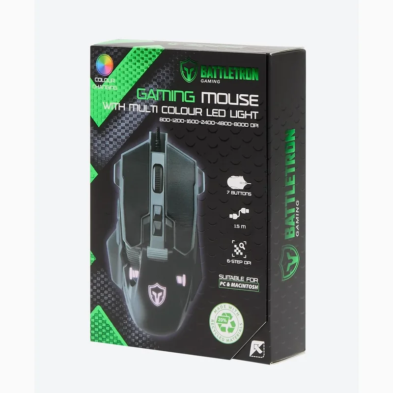 Souris gaming filaire Battletron 8000 DPI et rétroéclairage