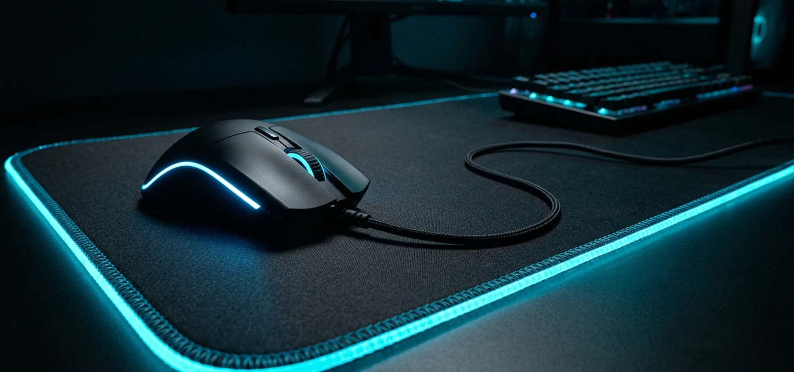 Souris Battletron filaire avec bande LED discrète